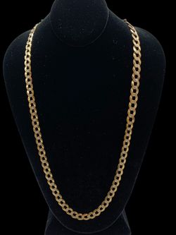 30" 7.5MM Dia cut gold chain #32064