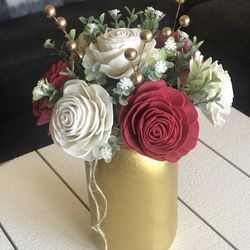 Wood Flowers Centerpieces