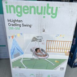 Ingenuity InLighten Baby Cradling Swing Rocker - NEW