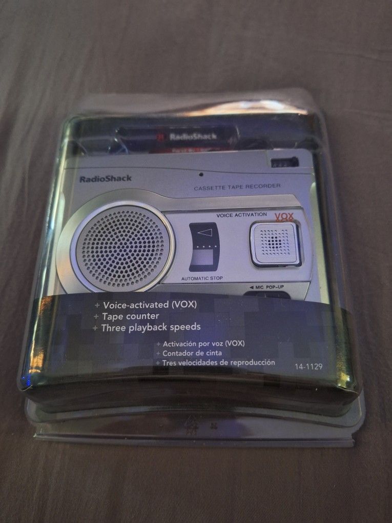 RadioShack Voice Activated Cassette Recorder Player Ctr122 14-1129 $45 NEW