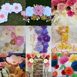 Paper flowers Flores de papel