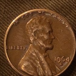 1964 D Penny- Rim