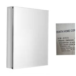Zenna Home
24 in. W x 30 in. H Aluminum Frameless Beveled Mirror Medicine Cabinet