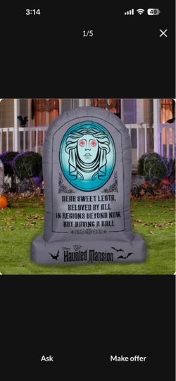Haunted mansion Leota tombstone inflatable