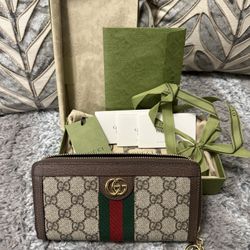 Authentic Brand New Ophidia Long Zip Around Wallet