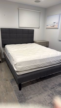 Queen bed and frame