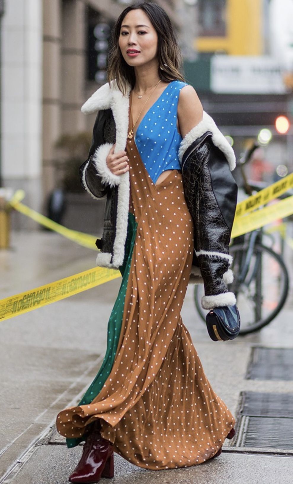 Diane Von Furstenberg Polka-dot Print Silk-crepe Midi Dress