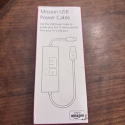 Mission USB Power Cable - Fire Tv AC Eliminator 