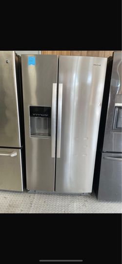 Whirlpool 36” Side by Side Stainless Steel Refrigerator