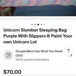 Unicorn Sleeping  Bag Casi Nueva Limpia En Buenas Condiciones 