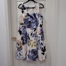 VNeck Floral Dress