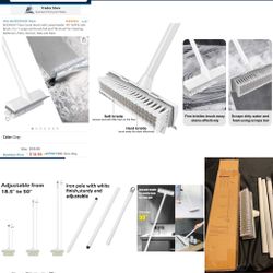 BOOMJOY Floor Scrub Brush with Long Handle- New