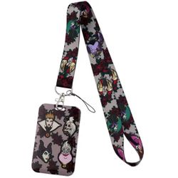 Disney - Villains - Roses- Key Badge Lanyard Keychain Cardholder USB Holder