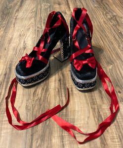 Chunky platform high heels