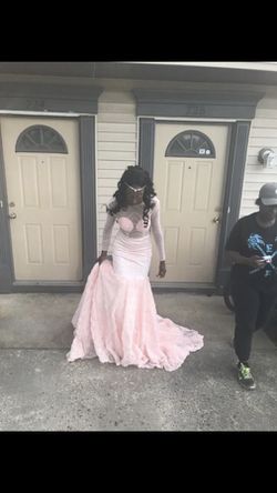Pink prom dress mermaid