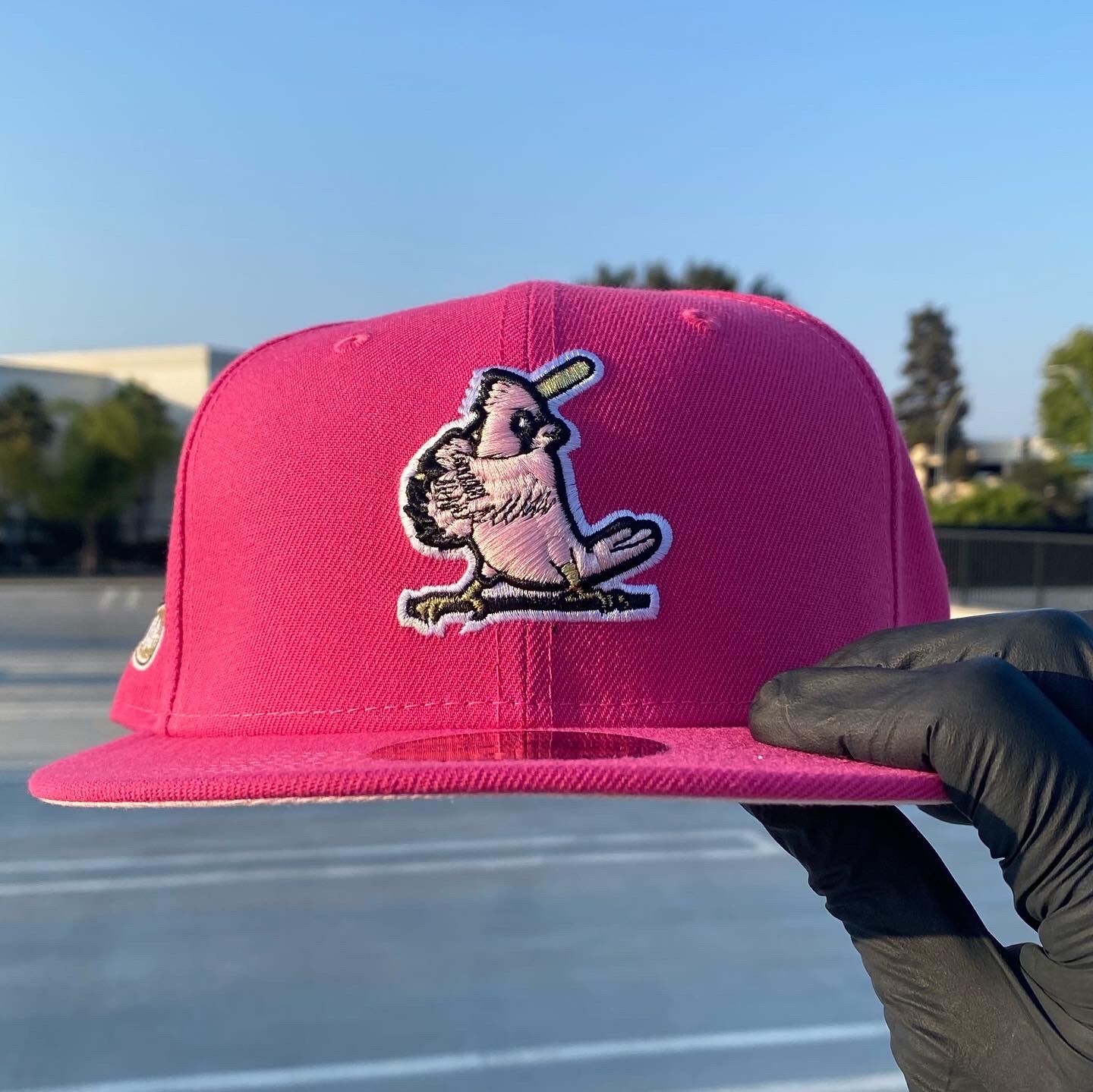 Exclusive Louis Cardinals 1964 World Series Patch Hat PINK UV