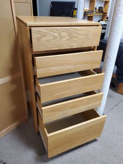 5 DRAWS DRESSERS WITH HIGH QUALITY WOOD, NEW SHIPMENT (HOME34)
