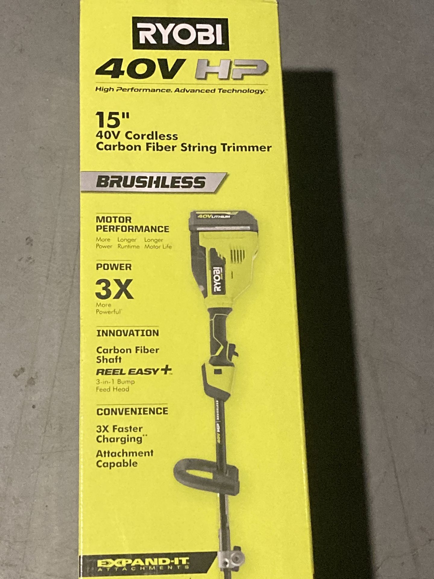 Cordless Trimmer Ryobi 40 Volt Brushless String Trimmer Ryobi 40 V