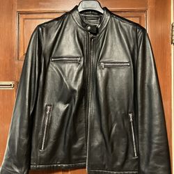 Michael Kors Genuine Leather Jacket Racer Style Jacket