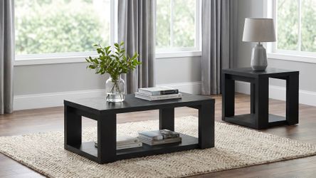 Pavone Black Coffee Table Set