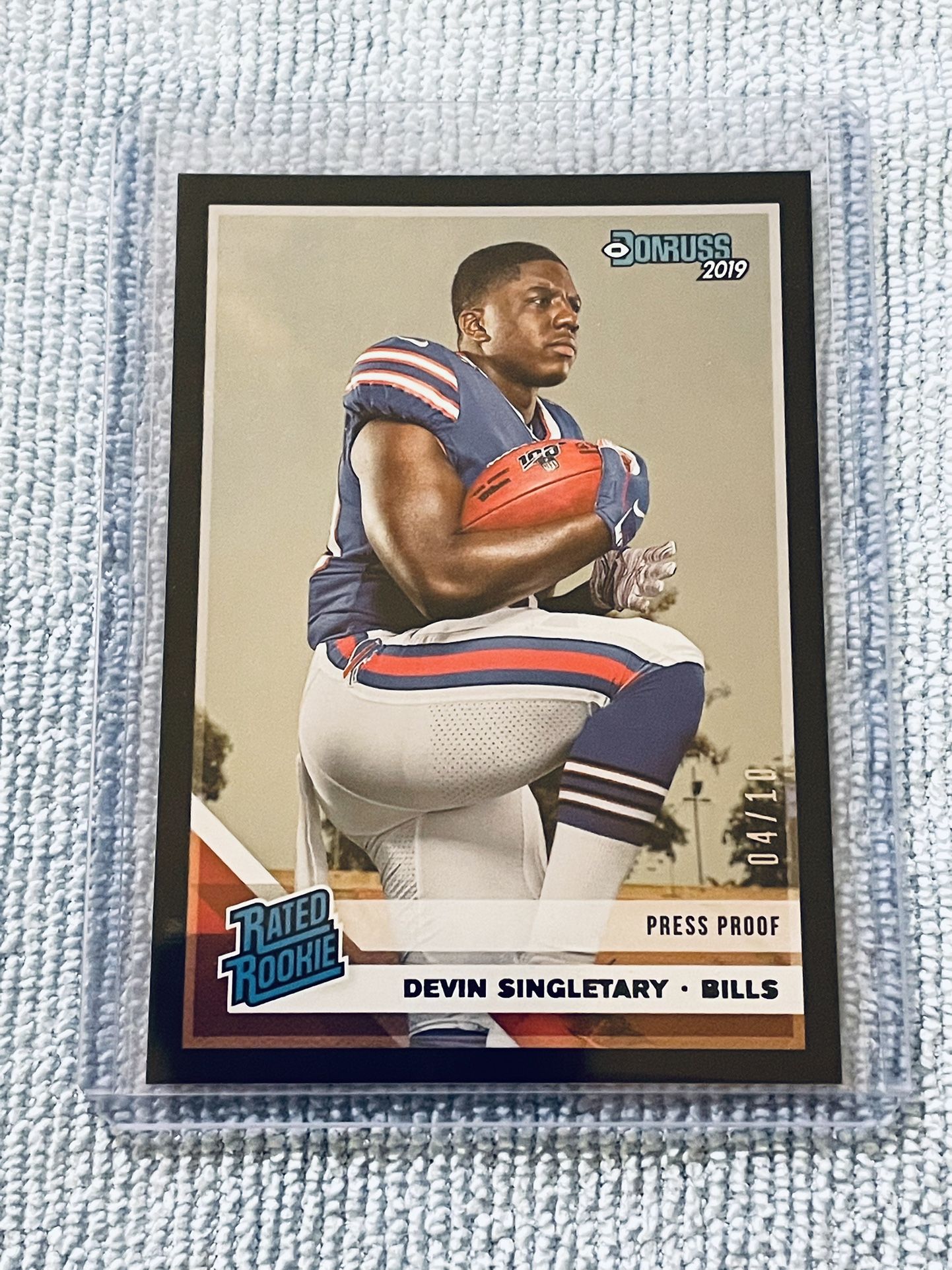 Devin Singletary 2019 Panini Donruss Rated Rookie Press Proof Black /10 SSP!