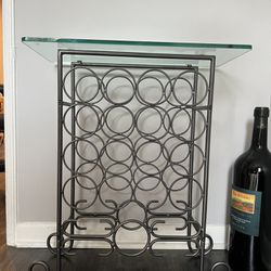 Iron & Glass Wine Rack