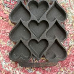 Vintage Cast Iron Heart Pan 
