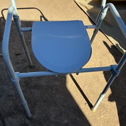 Drive Medical Steel Bedside Commode Chair / Portable Toilet