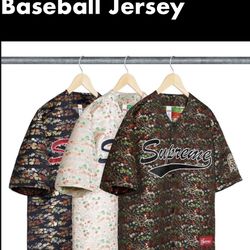 Supreme Floral Jacquard Baseball Jersey 