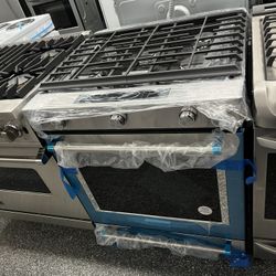 Kitchen Aid Stainless Steel 30” Gas Range Stove 5 Burners 