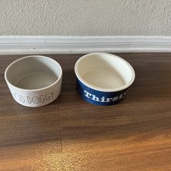 2 Dog Bowls