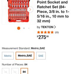 TEKTON 1/2 Set Metric & Sae 