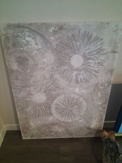 Large Abstract Textured Canvas Wall Art