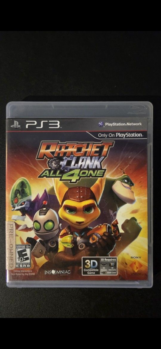 Ratchet & Clank- All 4 One- PS3 Game-Clean Disc CIB
