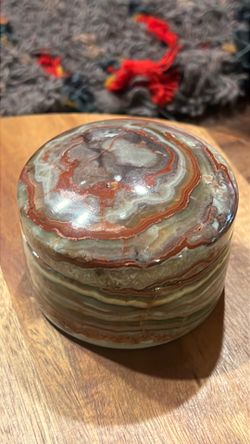 Beautifully Carved Stone Trinket Holder