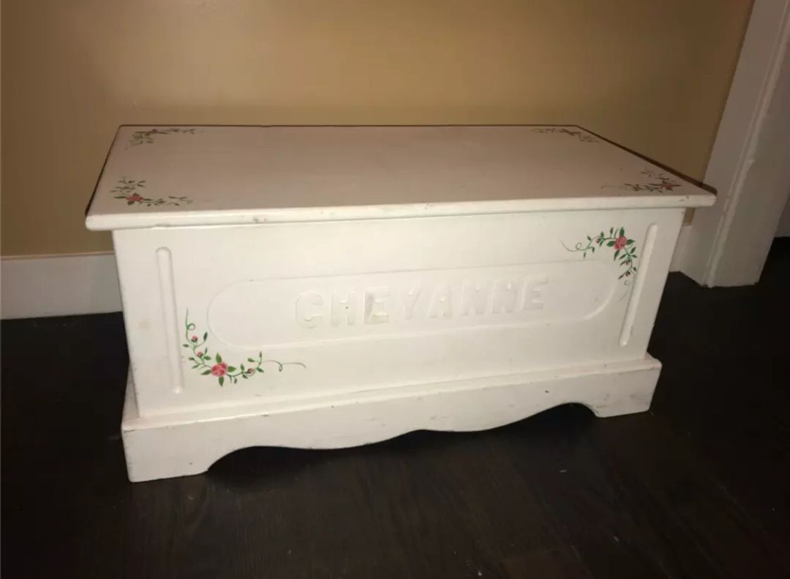 White Hope chest with roses