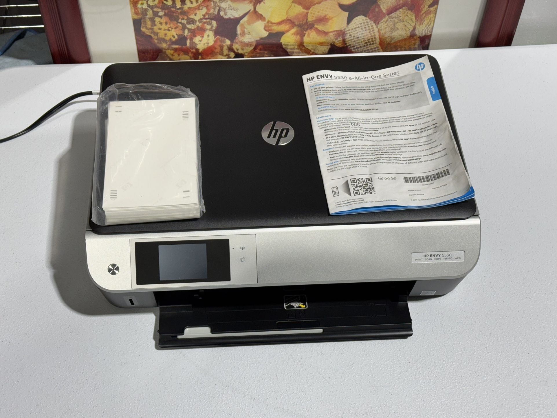 Hp Envy 5530 Inkjet Wireless All-in-One Printer- Tested Works - Needs Ink