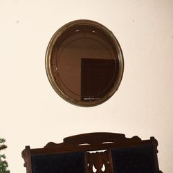 Antique Circular Beveled Mirror 28" x 28"