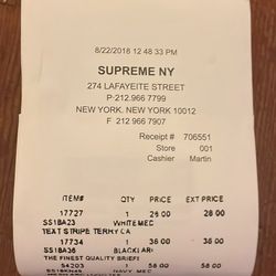 Supreme MM6 Maison Margiela Reciept Wallet