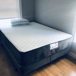 Mattress+regular Box Queen size Thick Foam 11” box 8” comfort+Quality Brand New Delivery Available We Finance