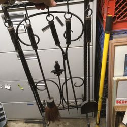$5 set fire tools for gas log fireplace 