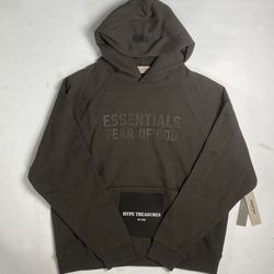 NEW  Fear of God Essentials Hoodie Off Black SMALL,MEDIUM,LARGE -HYPETREASURES 
