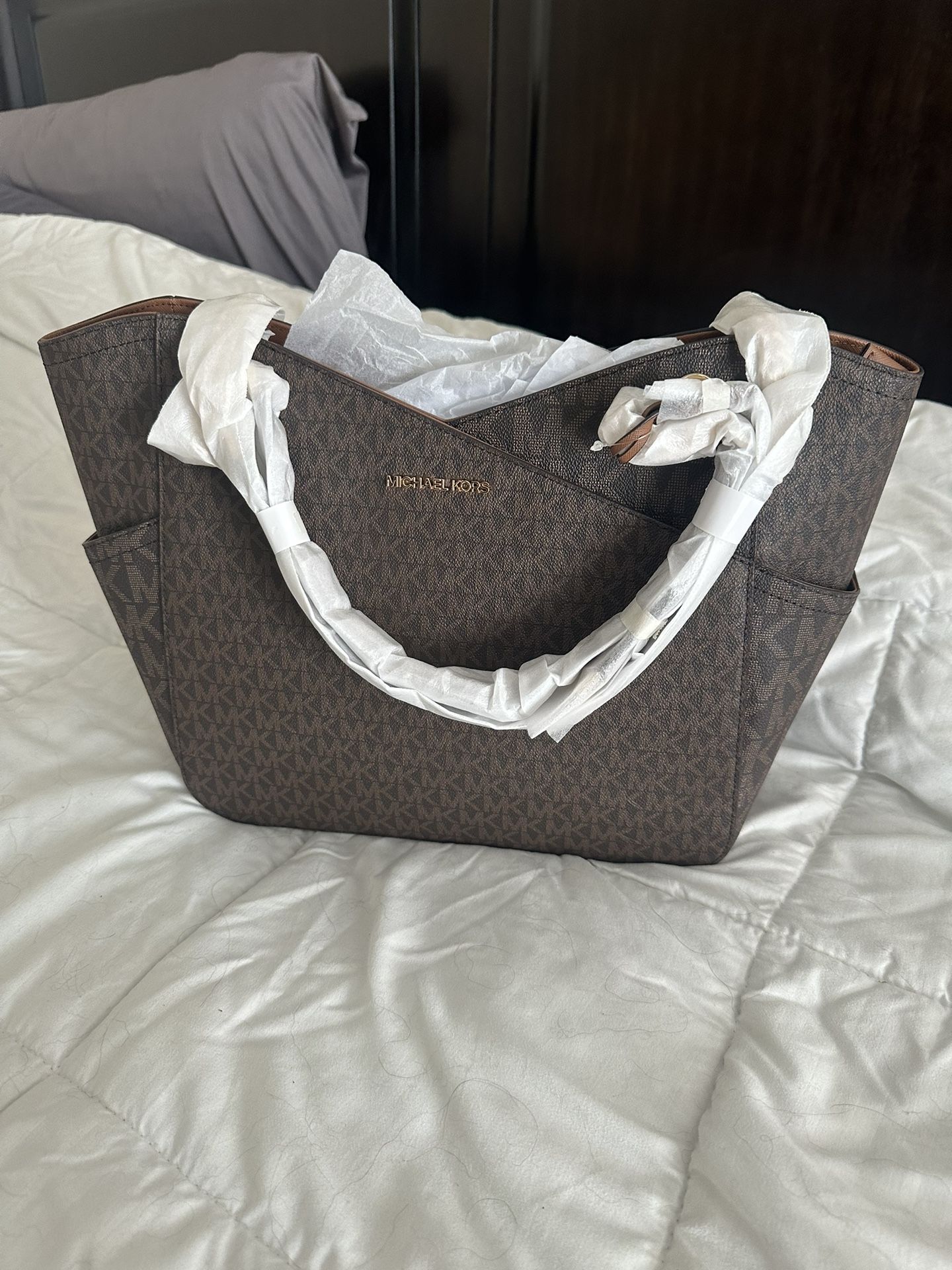 Michael Kors Large Chain Shoulder Tote Bag 