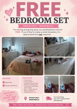 Free QUEEN bedroom set