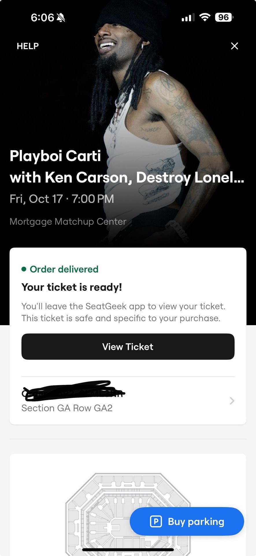 Playboi Carti Pit Ticket