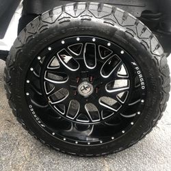 22x12 Jeep Wheels 22s on 35x12.50 Forged