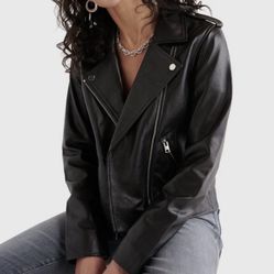 Lucky brand    Black moto Jacket   Never worn Really Nice Soft 