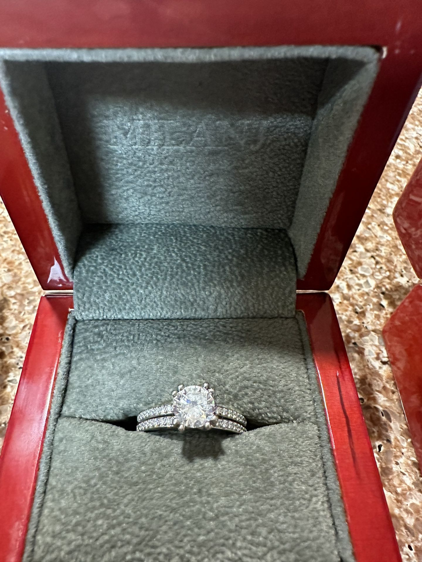 Platinum Engagement Ring With Matching Wedding Band 