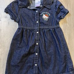 Hello Kitty Baby/toddler Girl Denim Dress