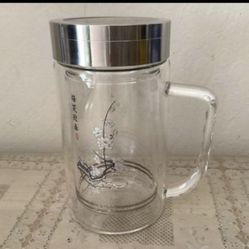 Glass Tea Mugs with strainer